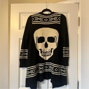 MODCLOTH Skull Sweater Duster Size S/M